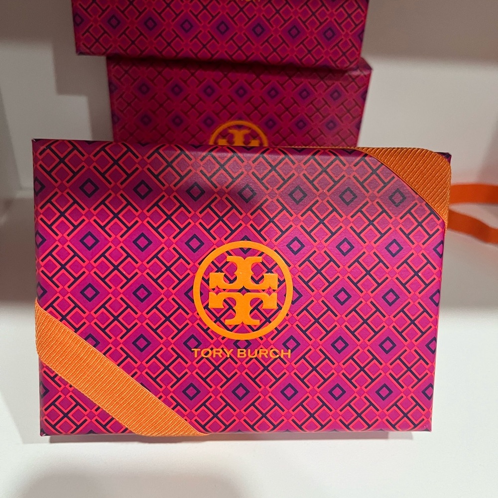 Tory Burch Vibrant Pink 🩷and Orange 🍊 EMPTY BOXES 4 1/2 by 4 1/2 & 5 by 4